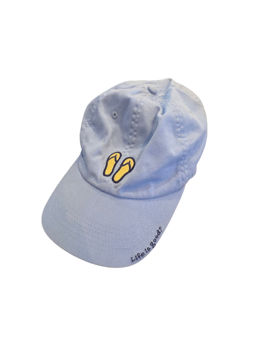 Life is Good Flip-Flops A Chill Cap Beach Blue Adjustable Strap One Size - Picture 2 of 5